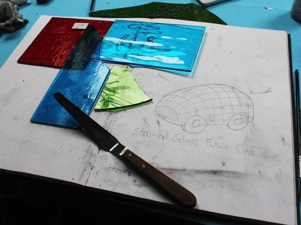 An early sketch of the Stained Glass Driverless Sleeper Car (Image: Sylvain Deleu)