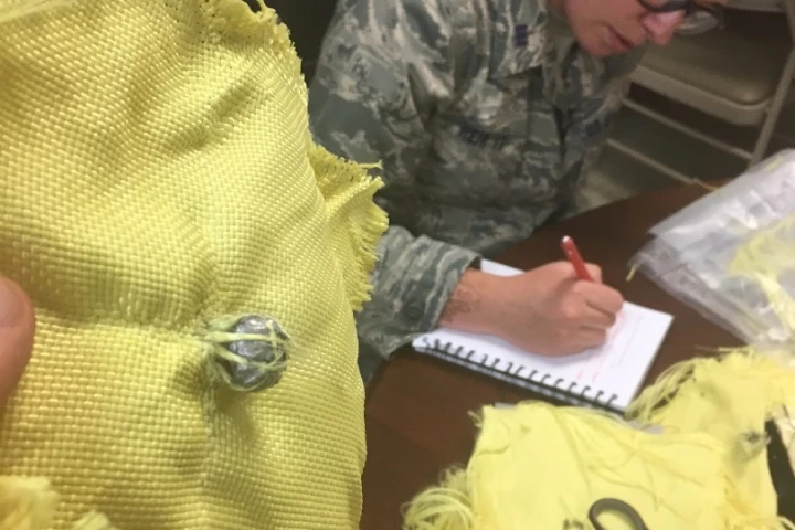 Air Force Academy Cadet 1st Class Hayley Weir created a goo-like substance that can stop bullets