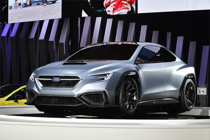 Subaru blends smooth curves and sharp angles to create a unique profile and face
