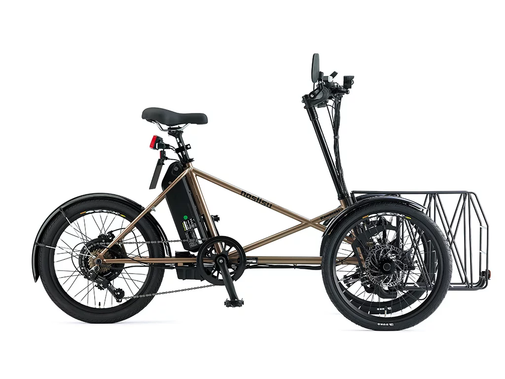 The Noslisu e model bumps the motor power to 500 watts, and the battery to 705.6 Wh