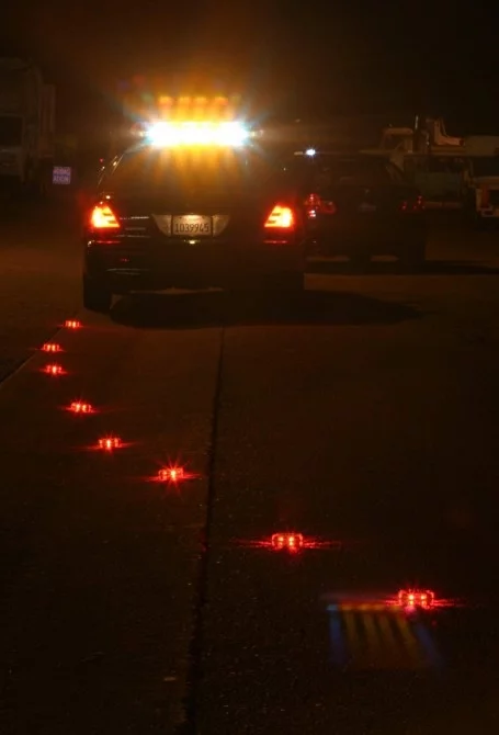 PowerFlare PF-200 LED safety light can be used for roadside and traffic routing applications