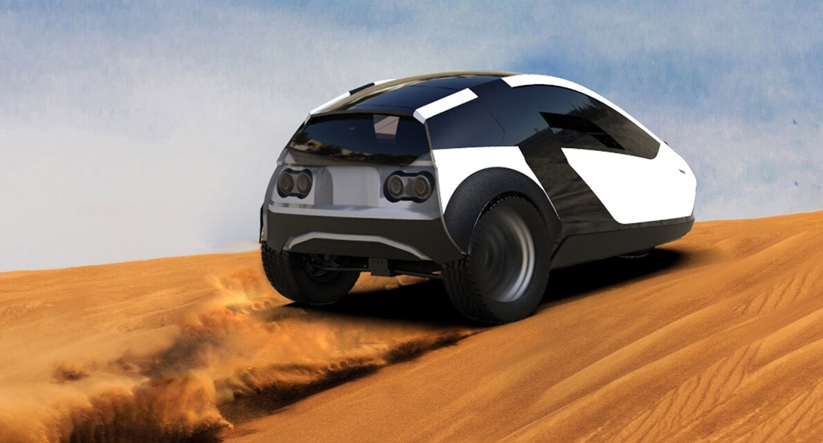Up and over: an offroad version of the Twike 5.