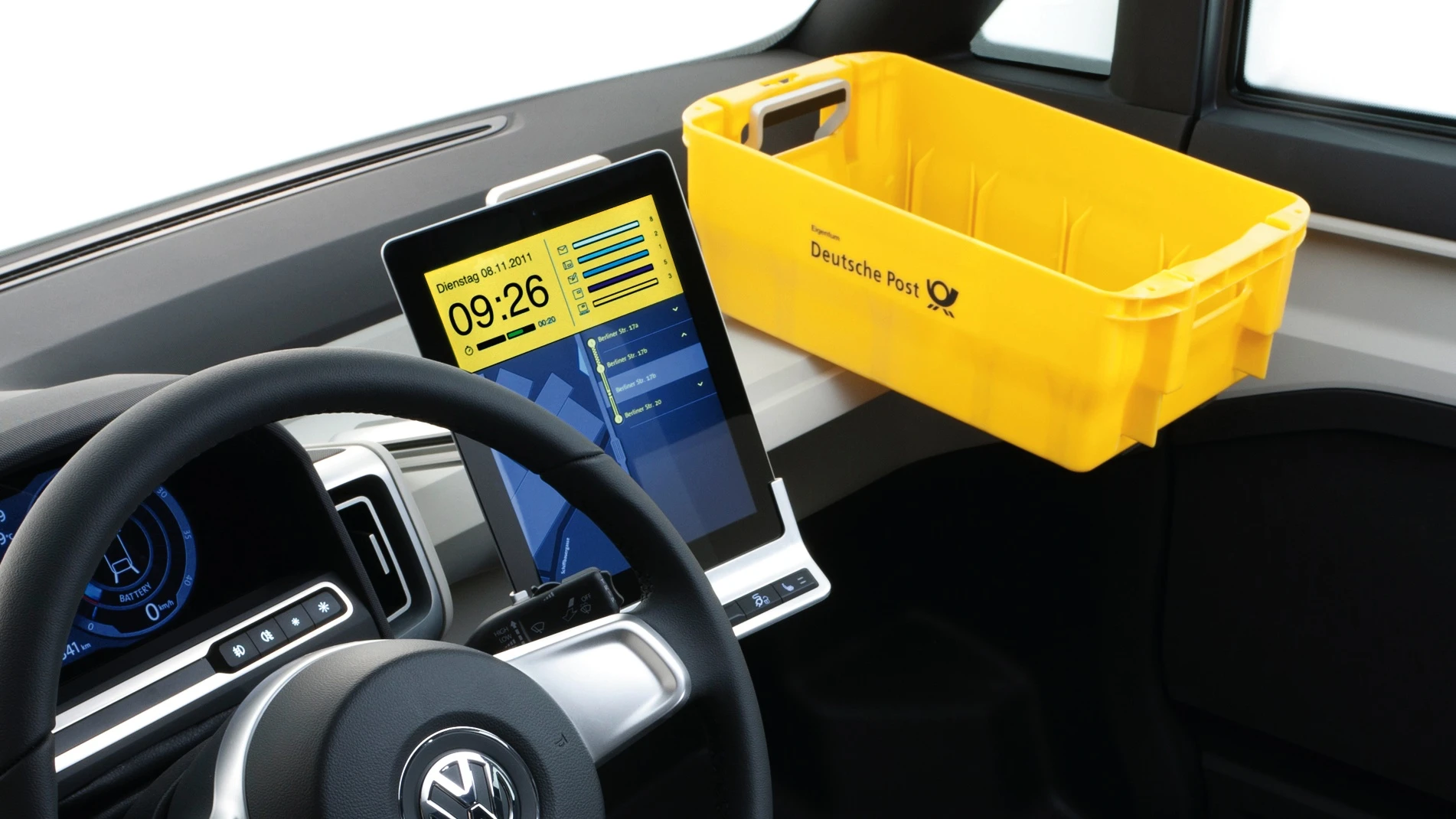 An iPad is part of the delivery information system