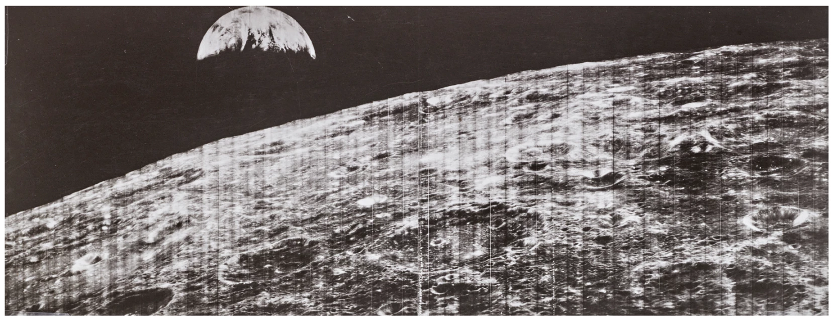 The first image of the Earth from the moon| Auction Description | Estimate: $3,000 to $5,000 | Auction Date: July 21, 2019