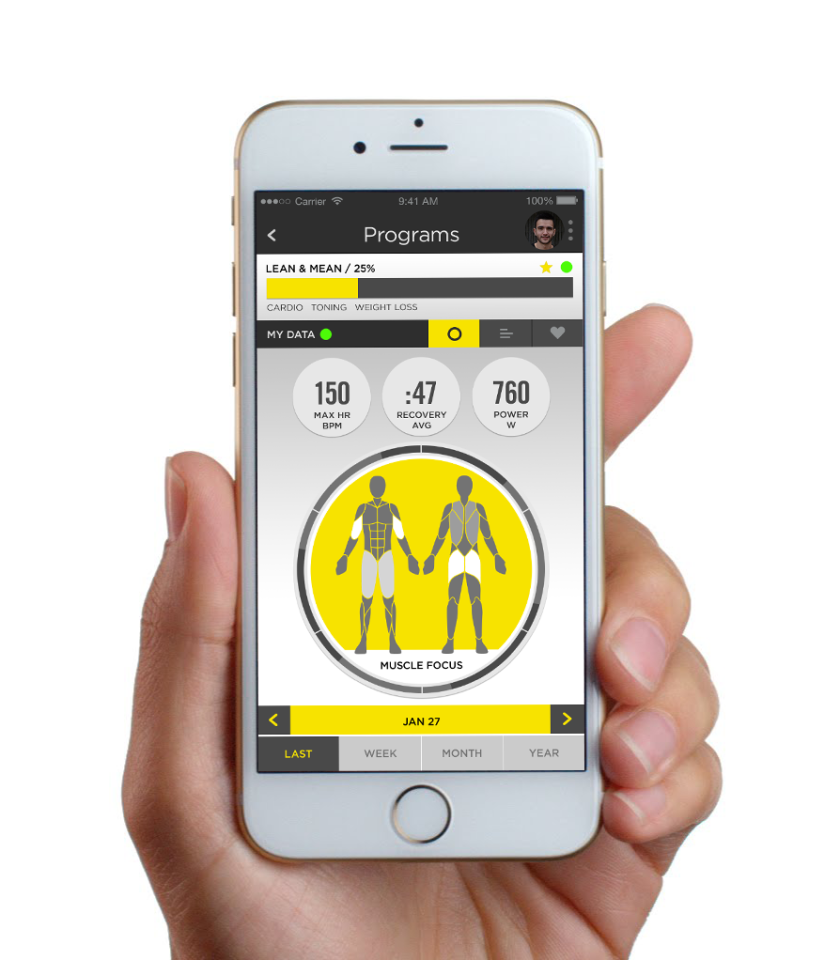 The app is available for iOS and Android (Photo: Atlas Wearables)