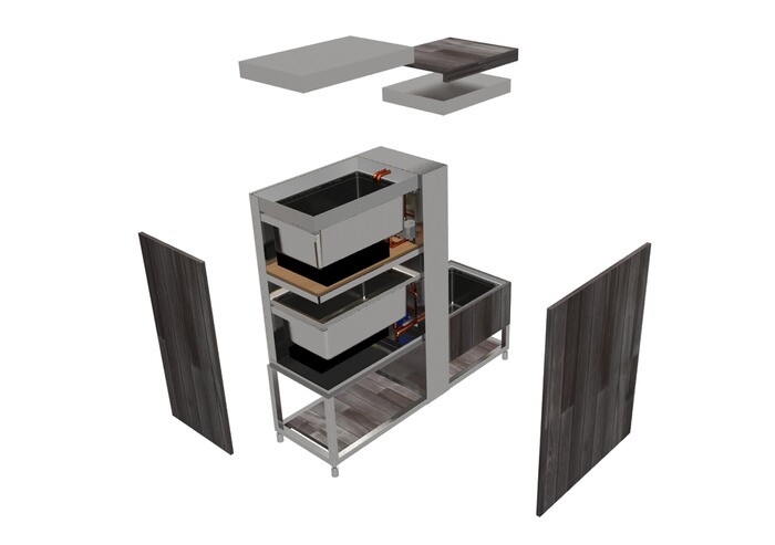 Exploded view of Brewbot