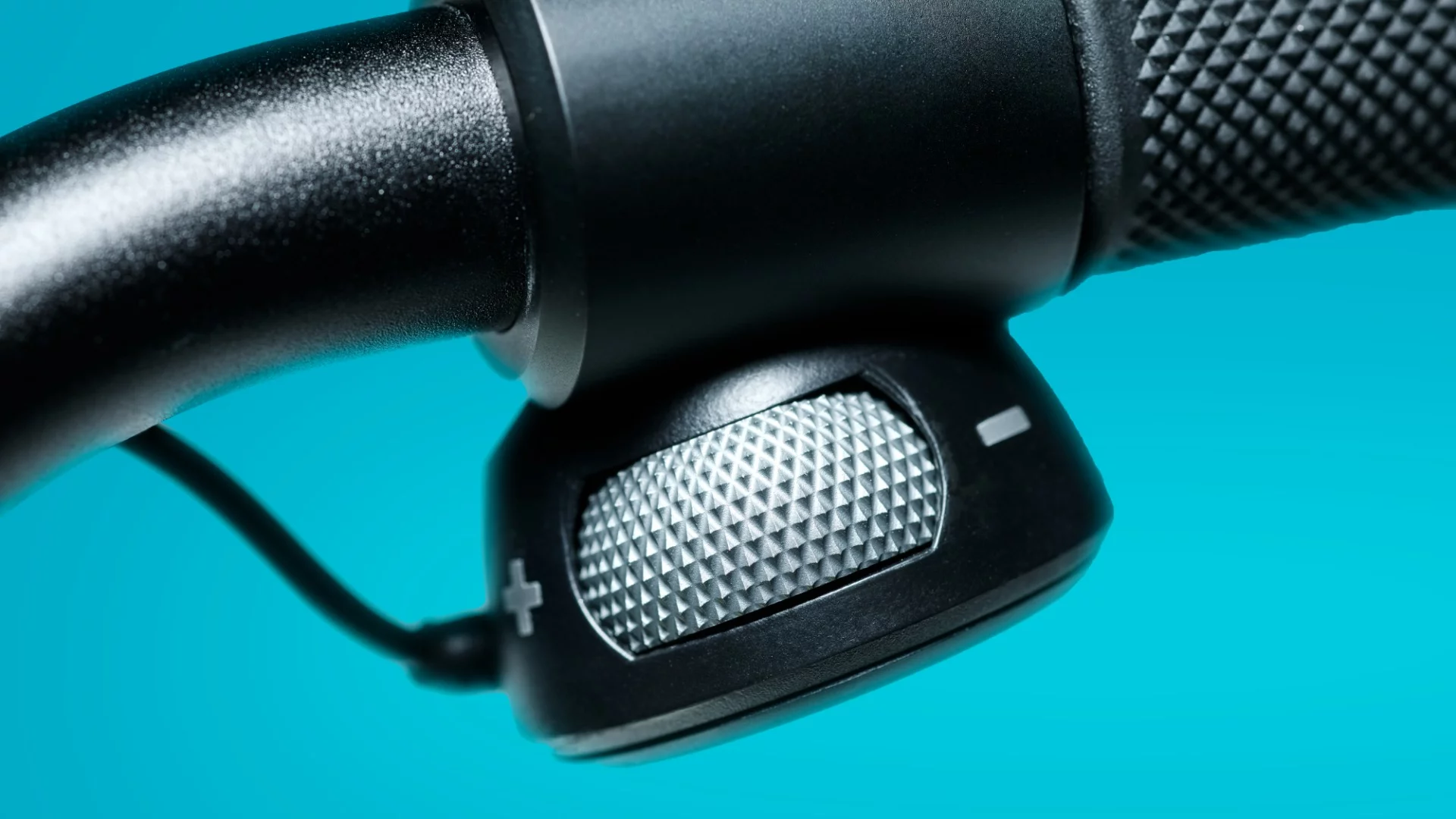 The throttle wheel on the Rev scooter