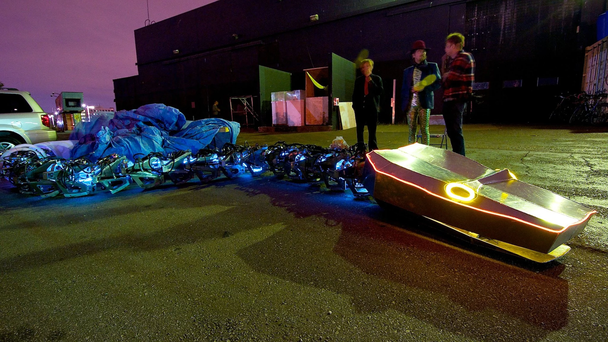 Titanoboa is a robotic life-size replica of a prehistoric snake, created to bring attention to our society's reliance on fossil fuels