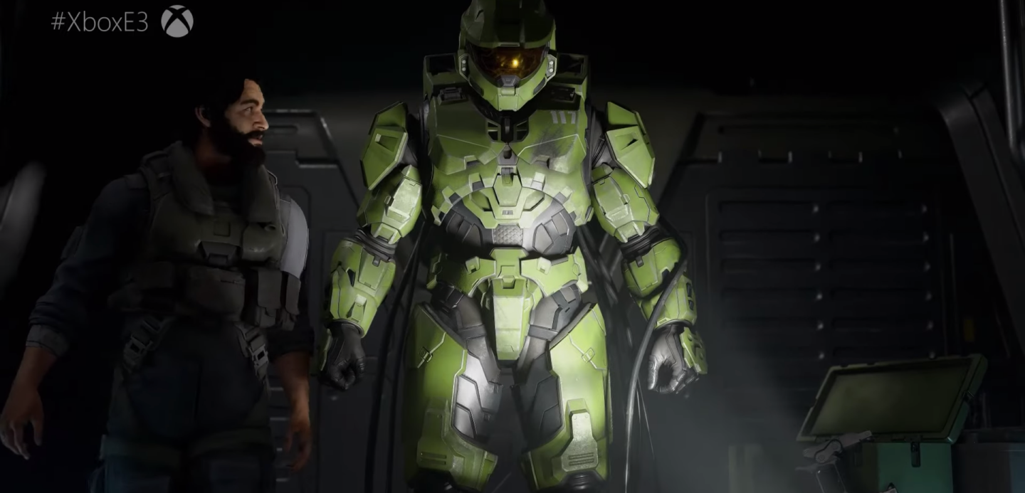 A still from the Halo Infinite reveal trailer. The game will launch alongside the next Xbox
