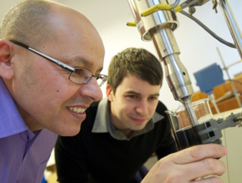 Dr Mohamed Saafi and David McGahon have developed a smart paint that can detect microscopic faults in large structures