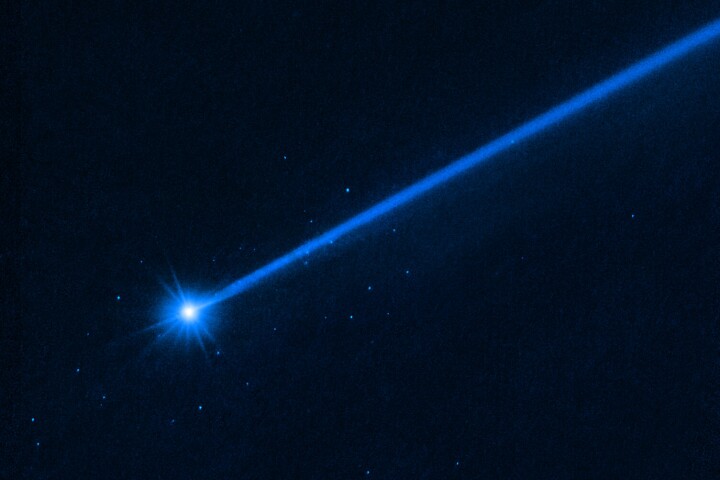 This NASA/ESA Hubble Space Telescope image of the asteroid Dimorphos was taken on 19 December 2022, nearly four months after the asteroid was impacted by NASA’s DART (Double Asteroid Redirection Test) mission