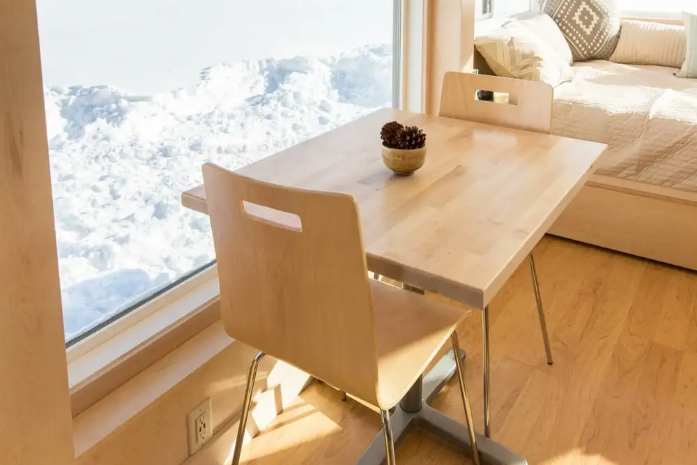 The Vista's dining table