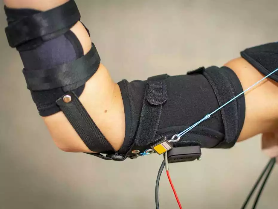The cables are lined up parallel to the appropriate muscles for the movement being supported