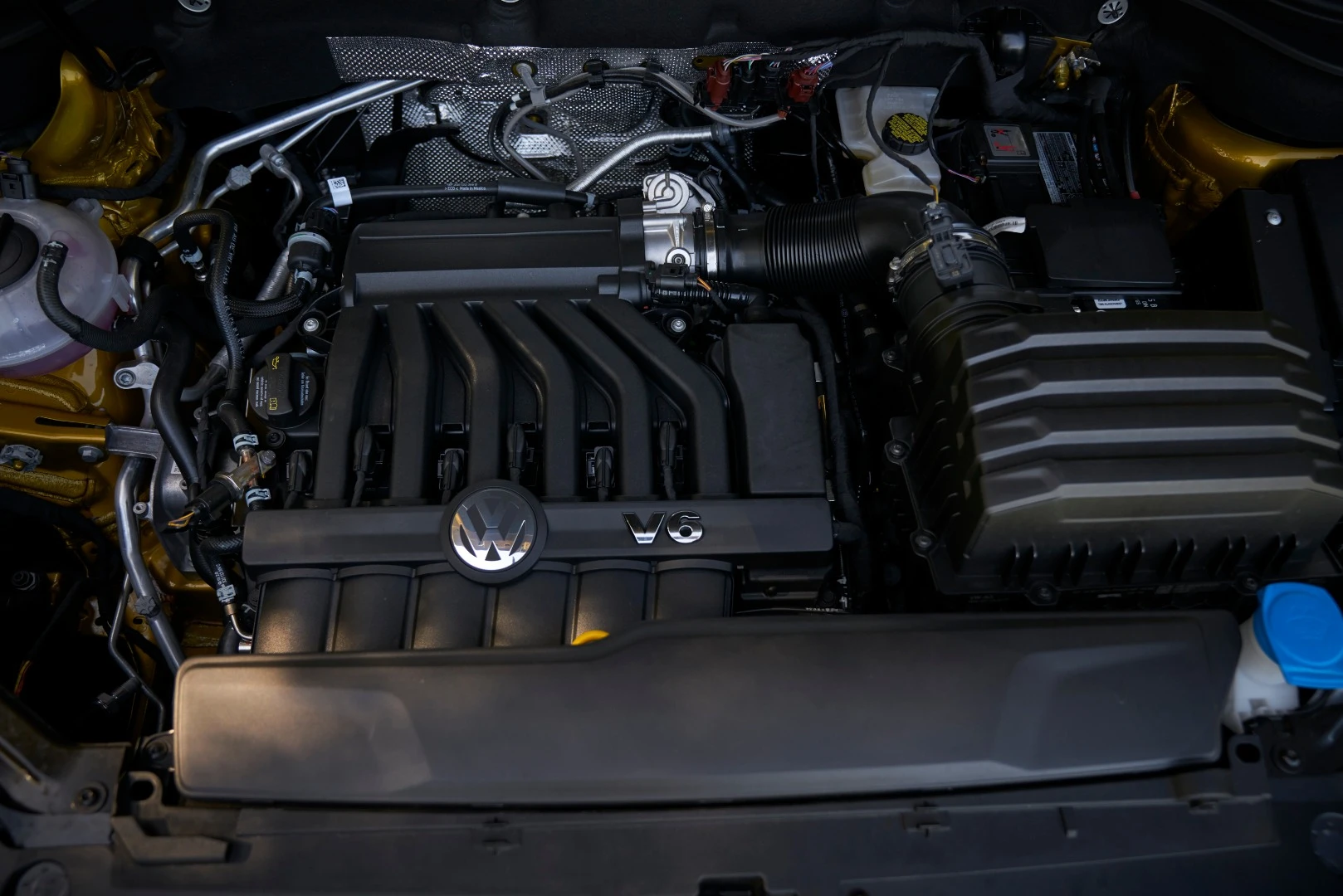 The Volkswagen Atlas has an available V6, a 3.6-liter with a moderate but predictable and strong 276 hp output