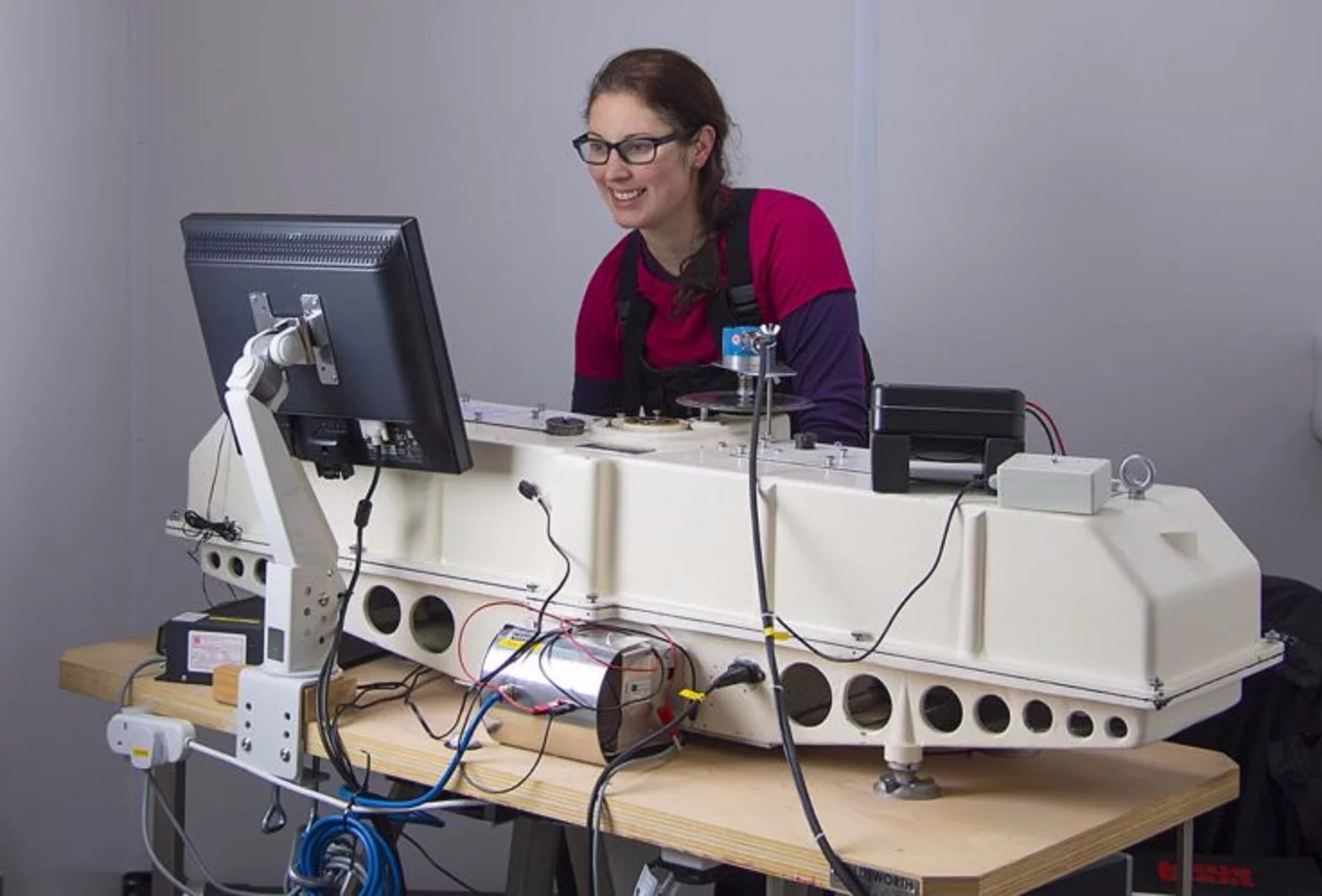 An ozone monitor was among the equipment moved to temporary facilities