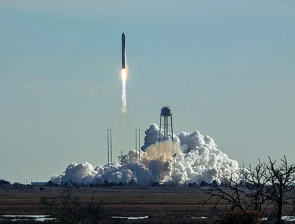 An Antares launch vehicle boosts the Orbital Sciences Cygnus spacecraft on it's way to the International Space Station (Photo: NASA)