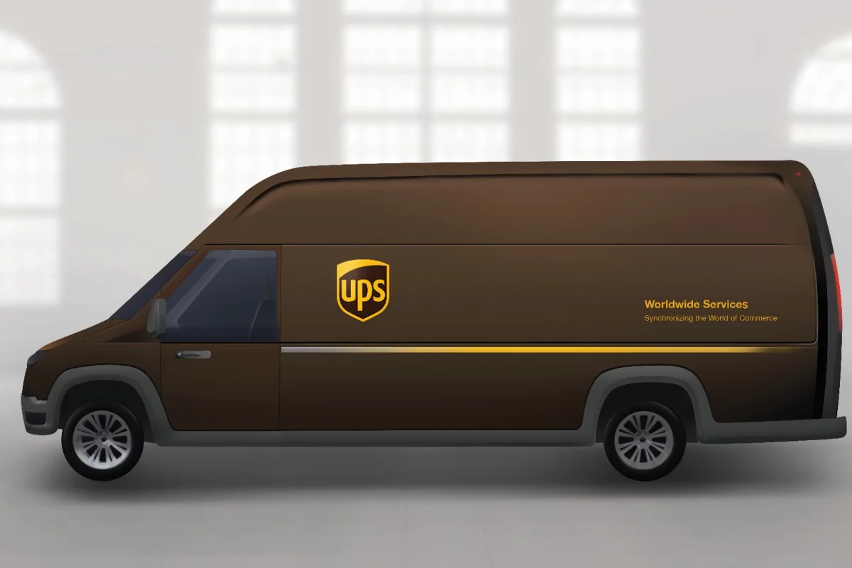 A rendering of UPS and Workhorse's forthcoming electric delivery truck