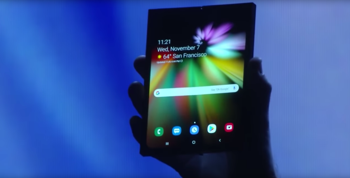 Samsung's Infinity Flex Display folds open to reveal a 7.3-in screen