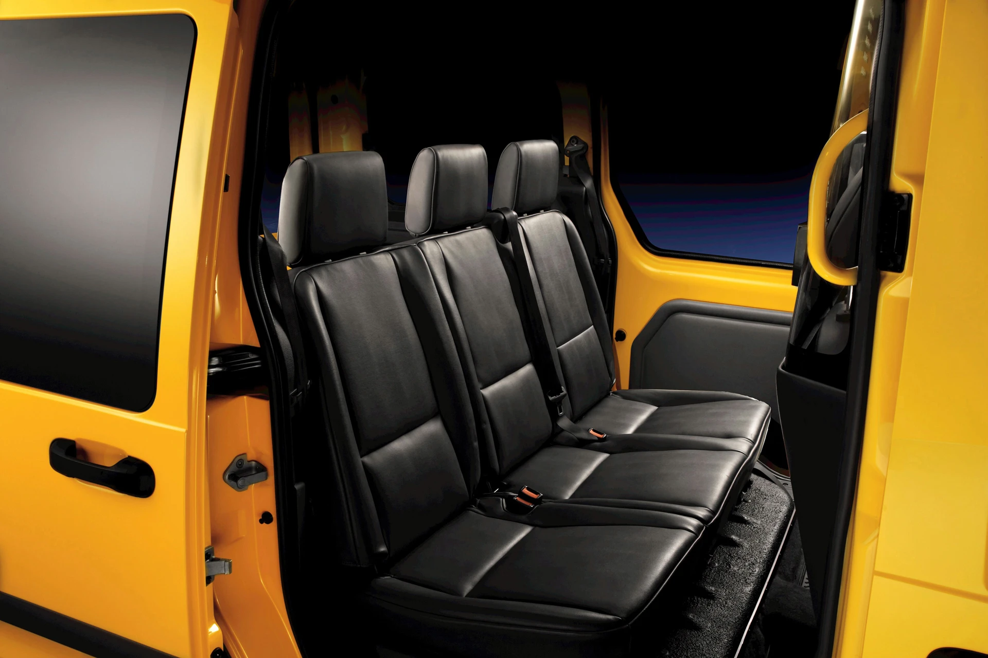 Interior of the Transit Connect taxi