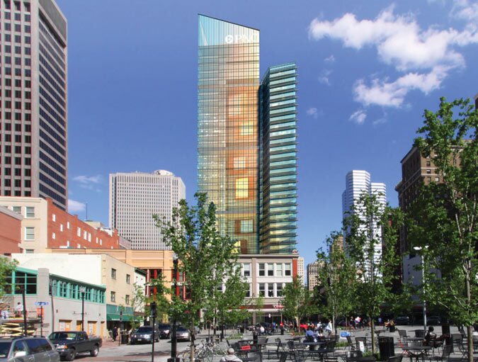 Research by Carnegie Mellon University indicates that fewer sick days are taken and employees are more engaged in buildings employing similar technologies to The PNC Tower then standard office environments (Image: Gensler)