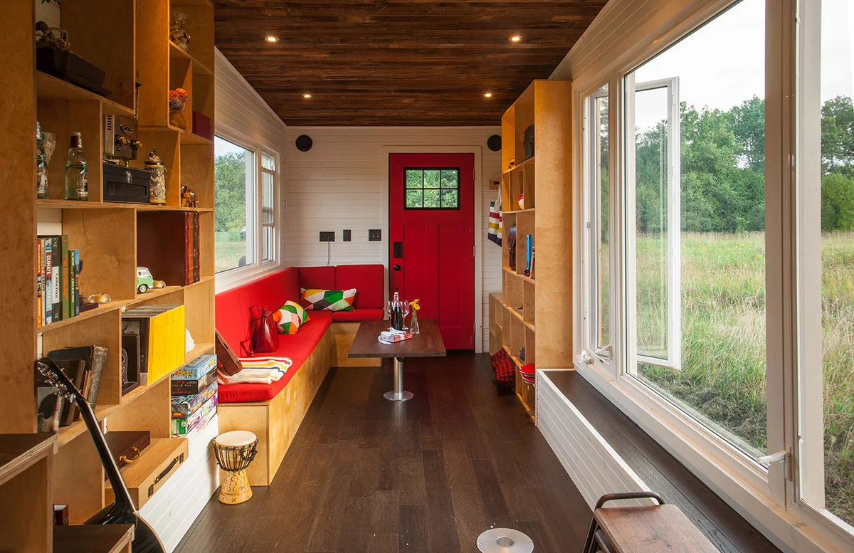The main living area of the Greenmoxie Tiny House