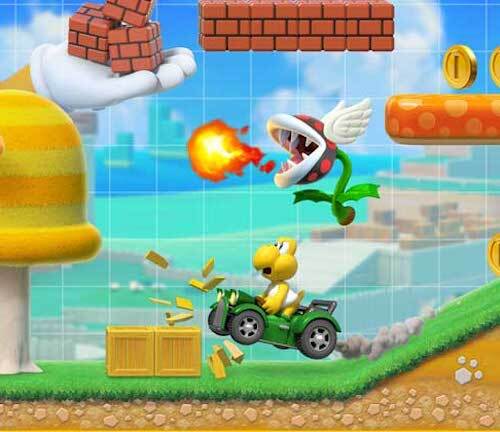 A Koopa in a car suggests there might be vehicles in Super Mario Maker 2