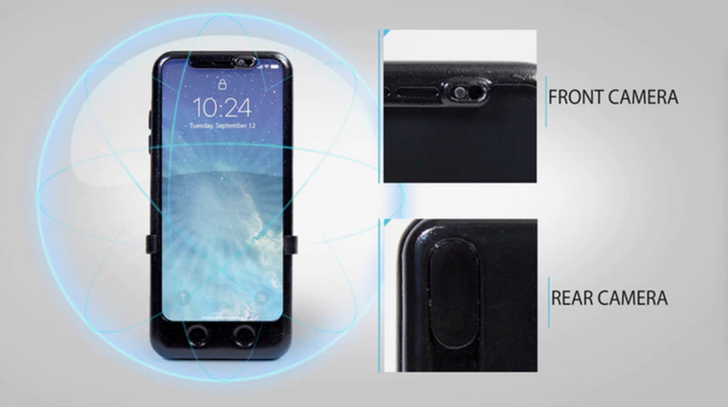 SMARTCASE uses its own power source to protect against hacking and won't drain your phone battery