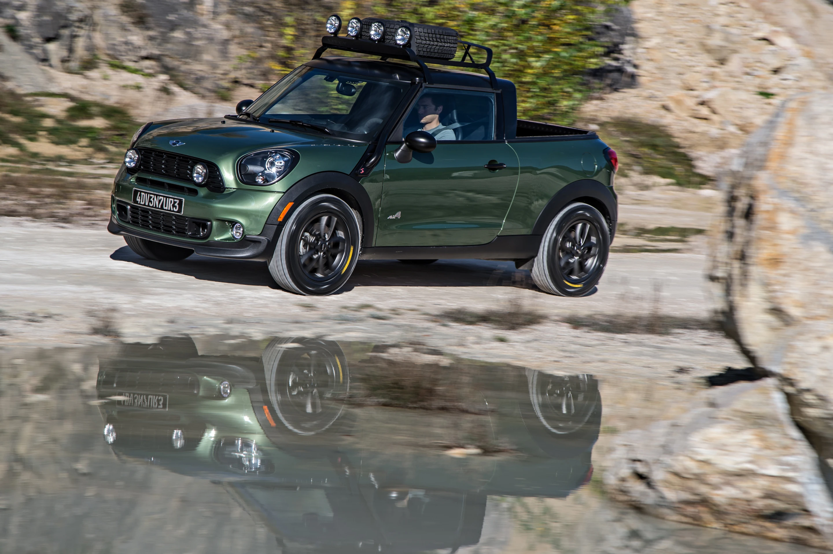 The MINI Paceman Adventure is painted Jungle Green