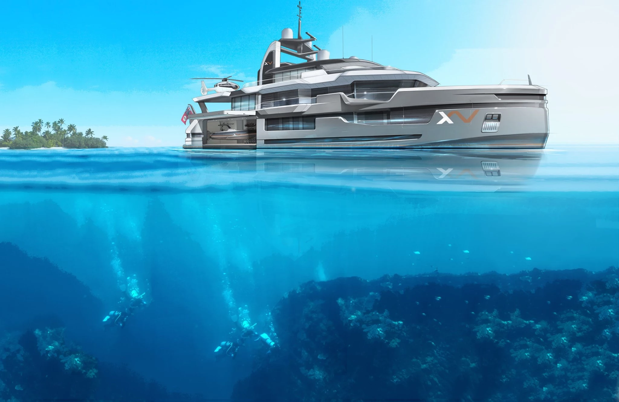 Passengers can explore the bottom of the sea in warm climates, and the snow-covered tops of mountains in cold climates