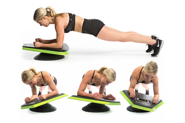 Download the Stealth app, mount your phone into the balance board, and get to work