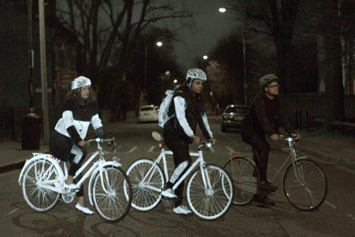 Volvo's Life Paint acts as a reflective spray when under the glare of a car's headlights