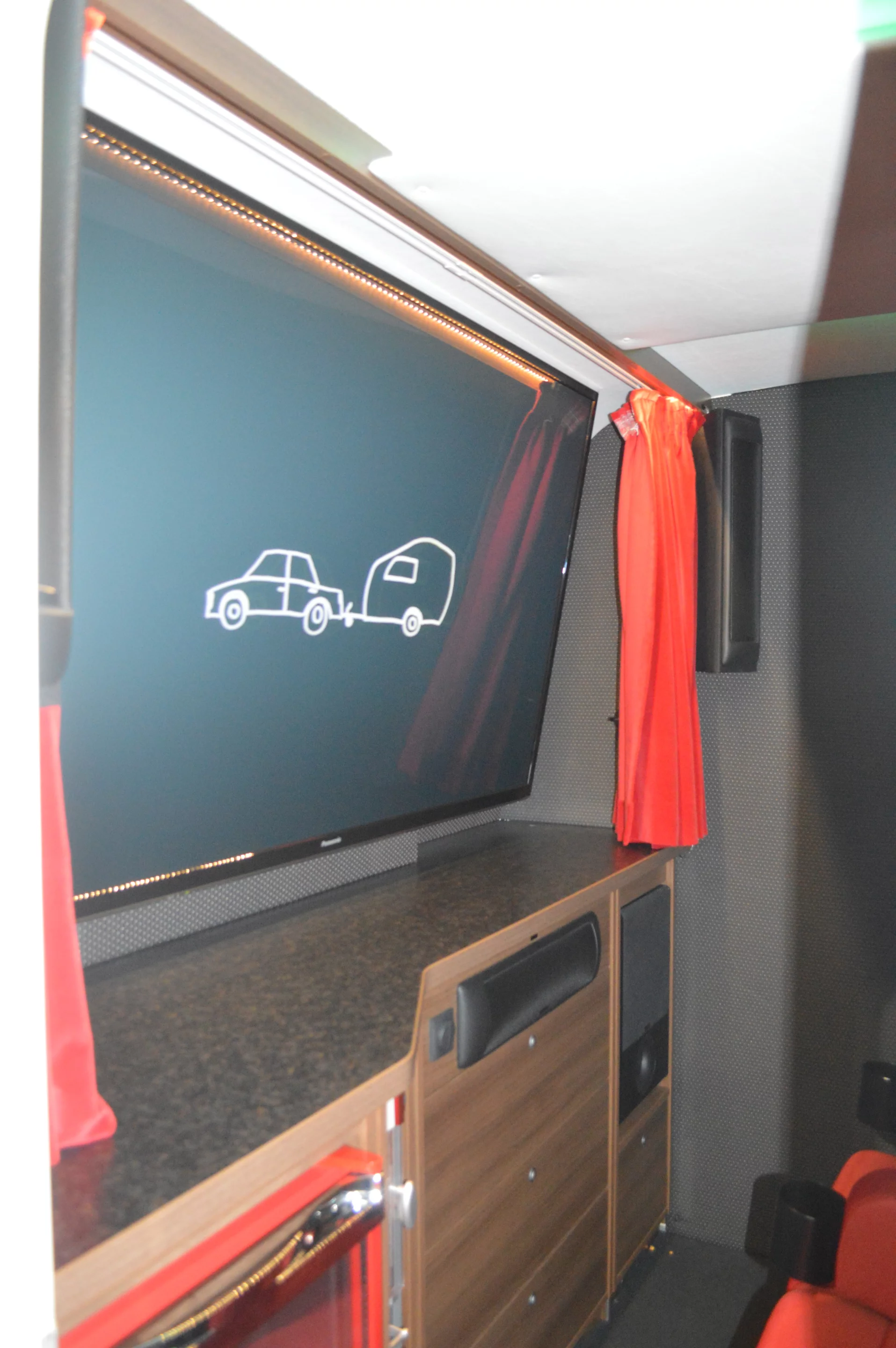 A peek in the door of the Mini Movie Campy