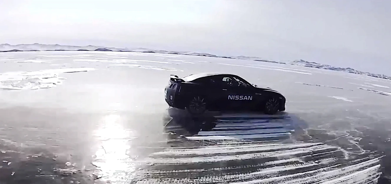 Nissan left the GT-R unmodified and ran non-studded Bridgestone winter tires