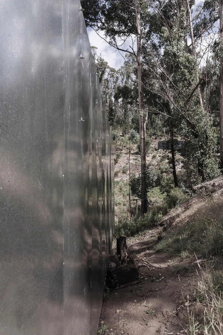 House 28 is clad in galvanized steel sheeting