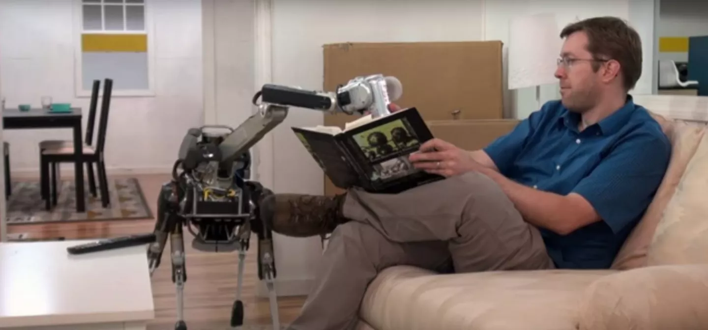 The SpotMini fetching a soda