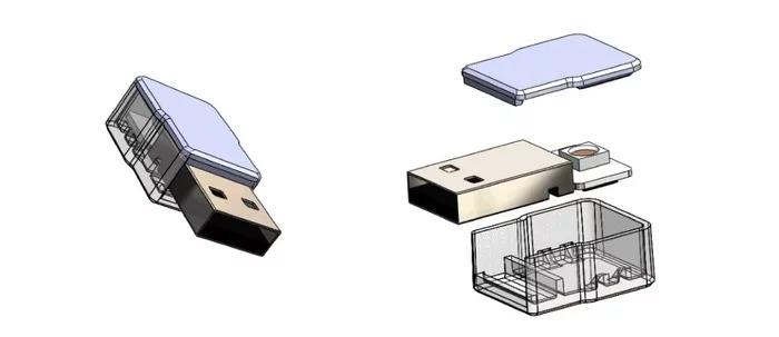 The blink(1) is the size and shape of a regular USB Flash drive, and contains a full-color RGB LED bulb within its polypropylene body