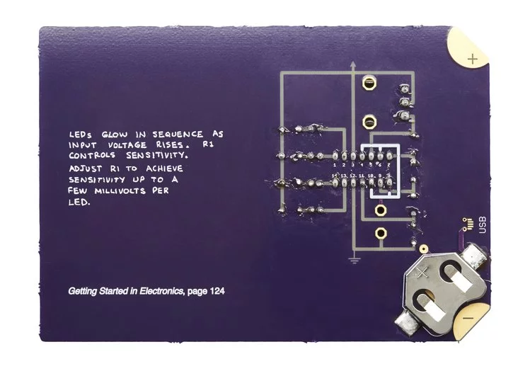 The track side of each circuit provides an explanation of the operation and a page reference to the original