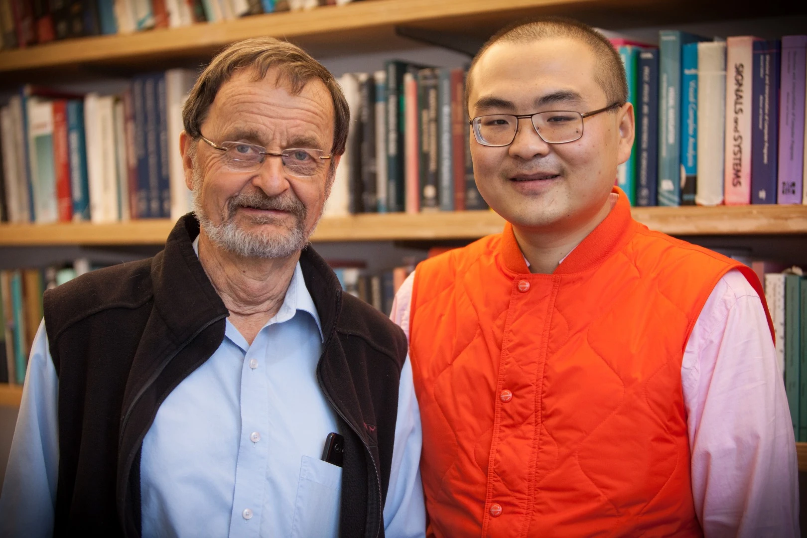 MIT professor Berthold Horn (left) and postdoctoral associate Liang Wang, co-authors of the new MIT study