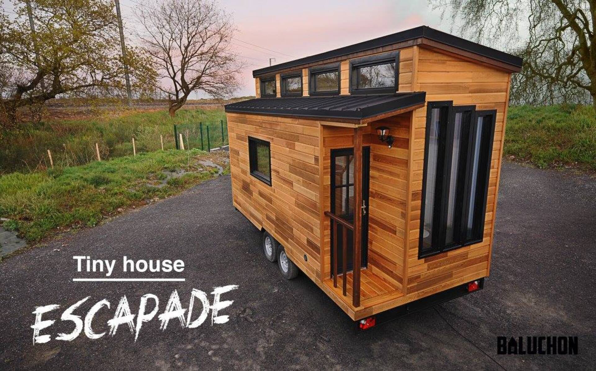 Lightweight tiny house provides a towable home for two