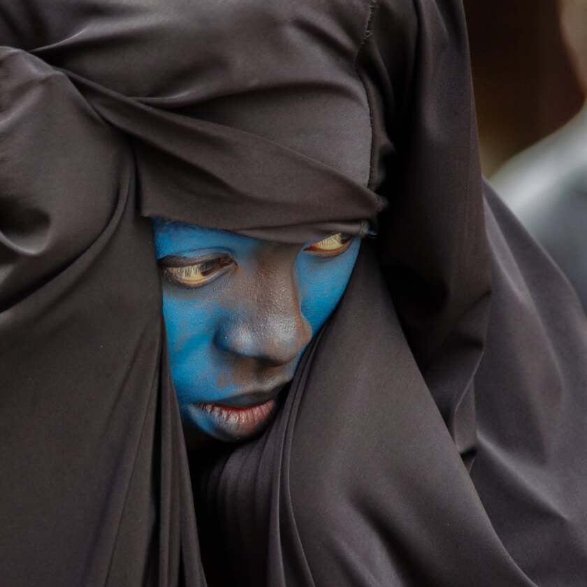 Winner of the Photobox Instagram Photography Awards in the Travel category, capturing a punter at the Zinneke Parade by @gilles.guilbert.photographies