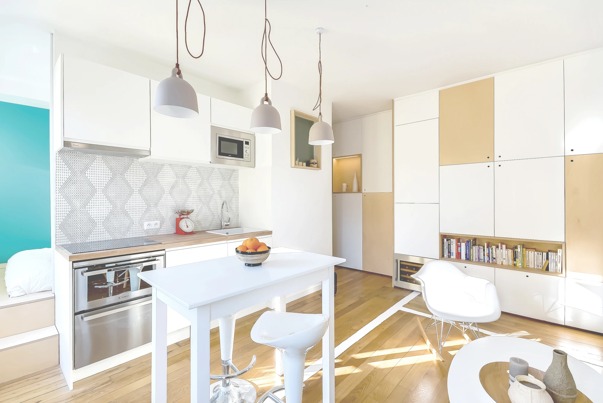 The modestly-sized apartment measures just 30 sq m (322 sq ft) (Photo: Meero)