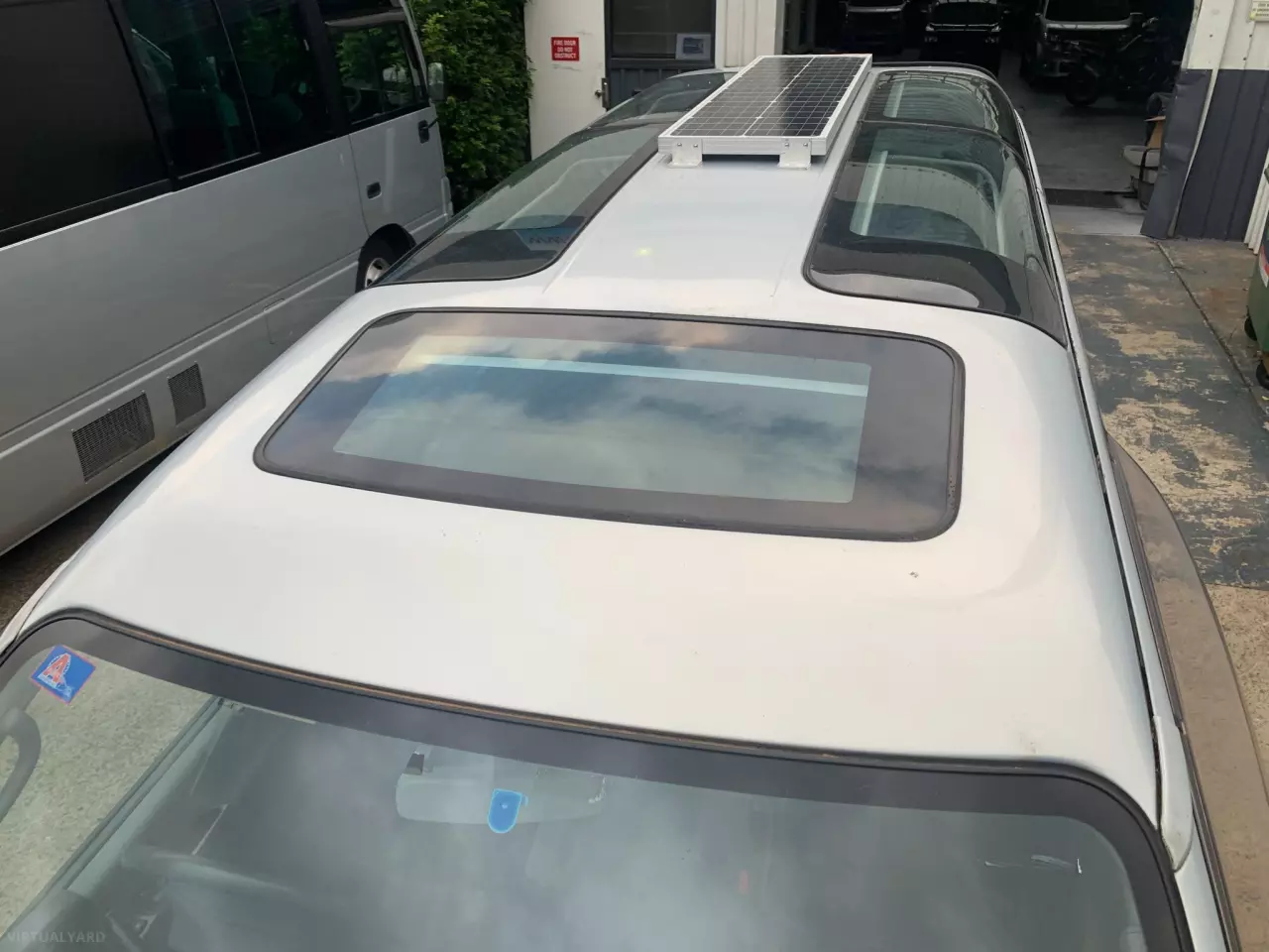 Along with its four rear glass panels, the Delica comes with an electric sunroof