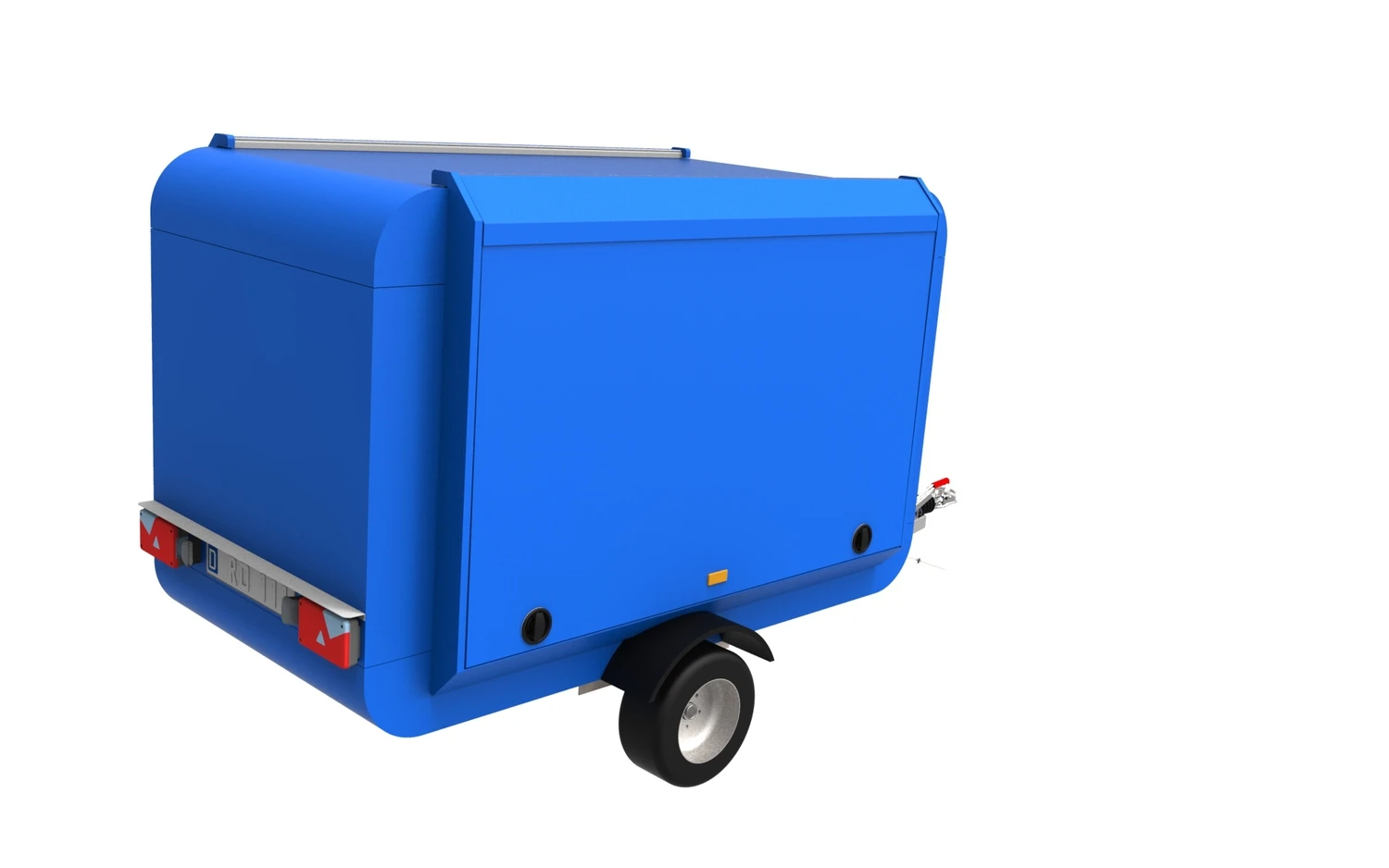 Mogo Freedom shows its trailer in various bright, lively colors