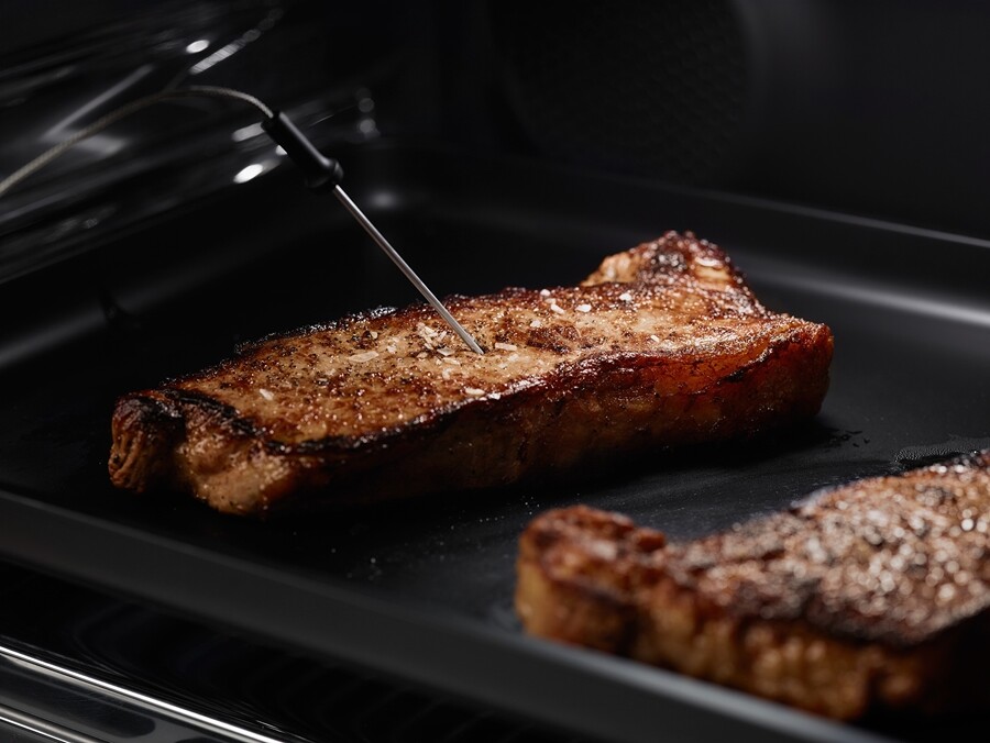 The June Intelligent Oven can employ up to two probes for detecting the core temperature food and ensuring more accurate cooking