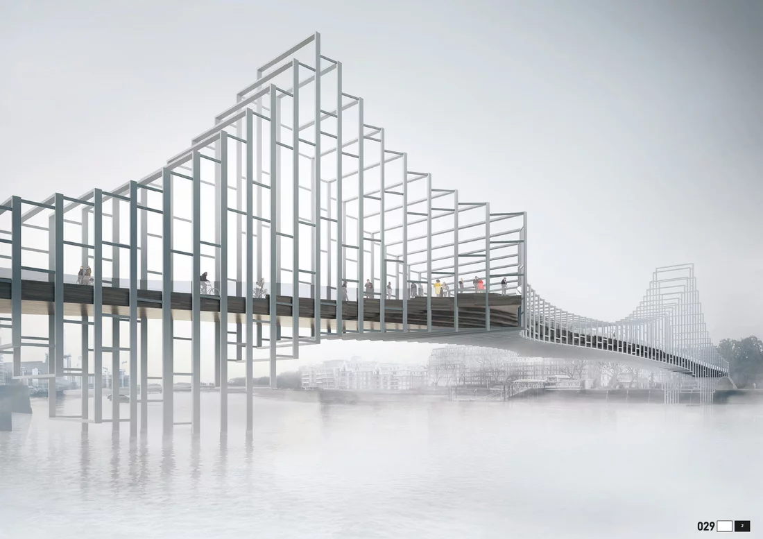A grid-like take on a suspension bridge (Image: NEP Bridge Competition)