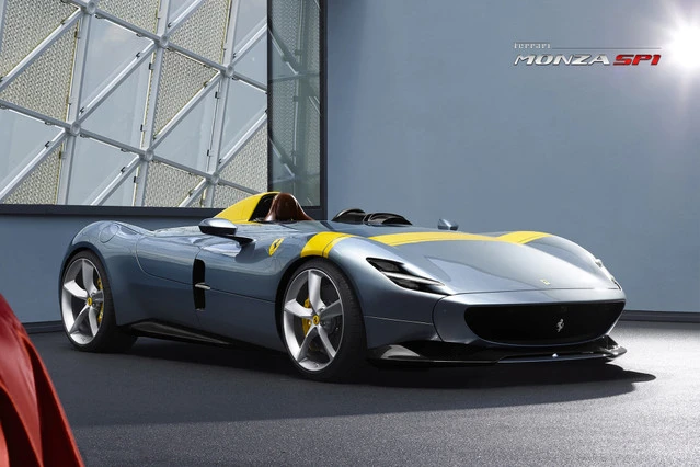 The Ferrari Monza SP1 and SP2 are claimed to offer "the best weight-to-power ratio of any barchetta"