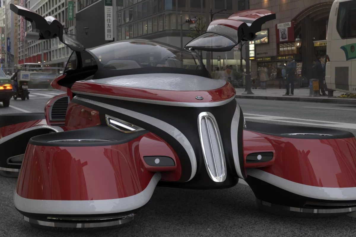 The Hover Coupè concept turns a classic early 20th century icon into a futuristic flying car