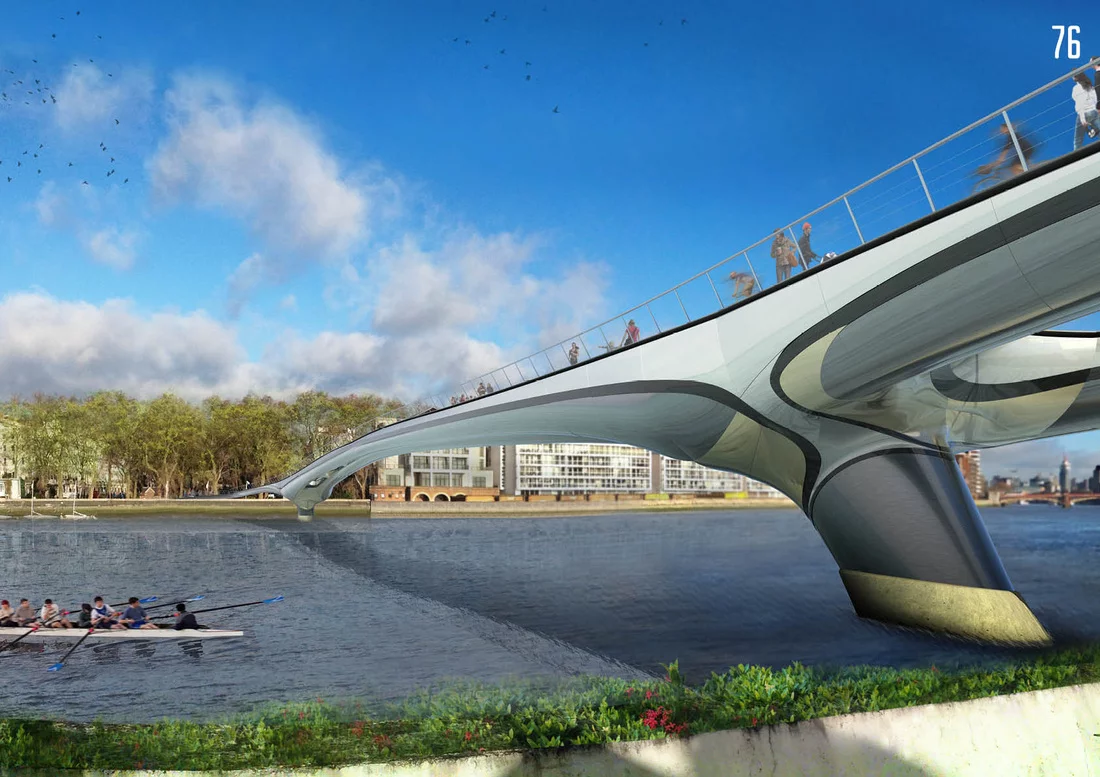 A curved structure with fencing (Image: NEP Bridge Competition)