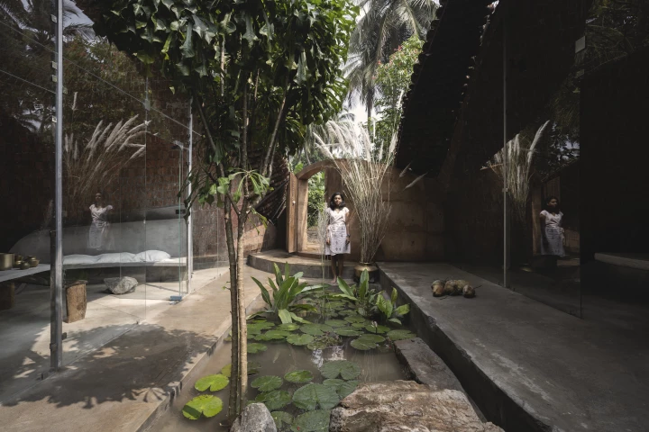 The Wendy House is made up of two living areas that are situated either side of a central courtyard and water feature