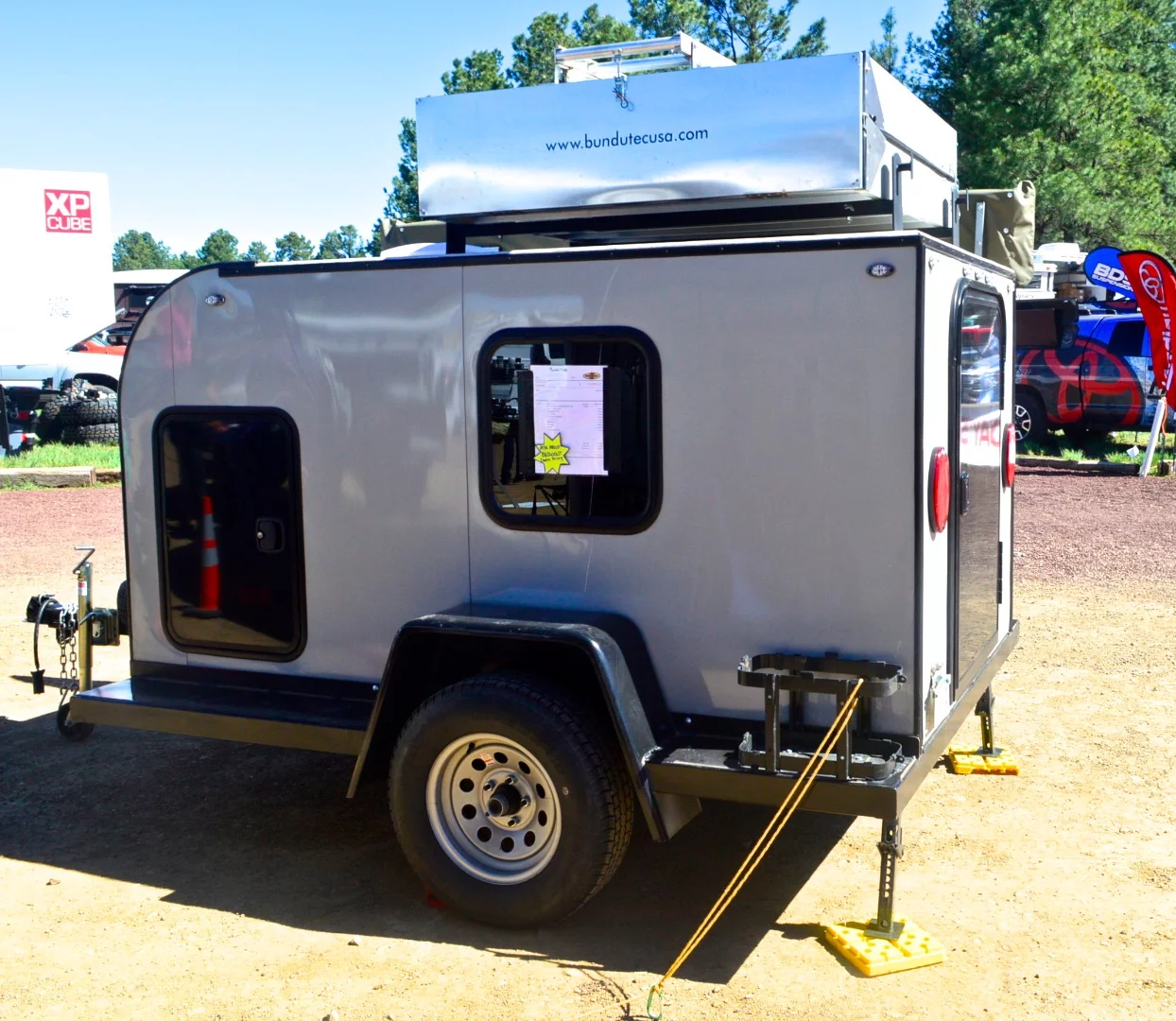 The BundutecUSA Trekken shown here includes the soon-to-be-available BunduFlip roof tent